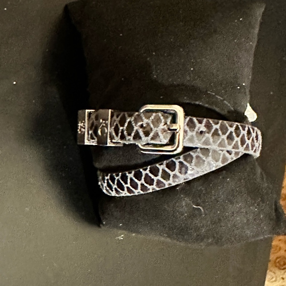 Rustic Cuff Python Flower Bracelet - image 2